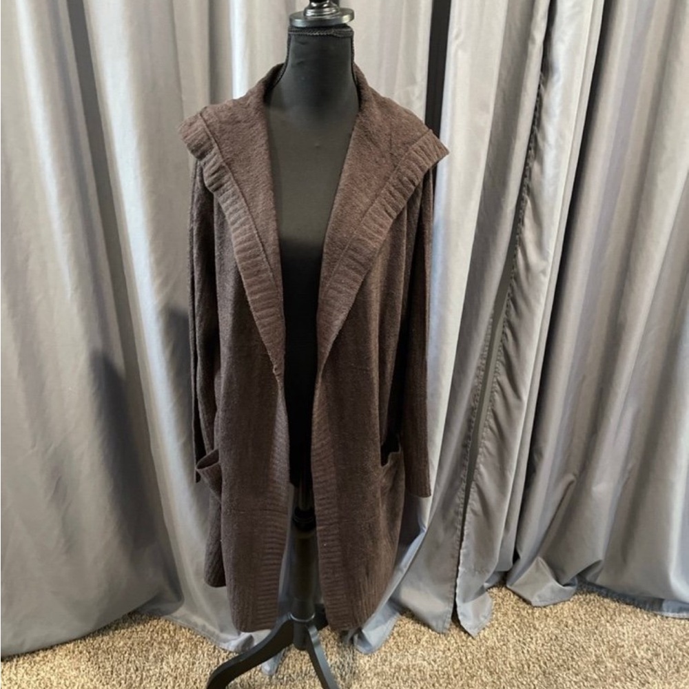 barefoot dreams, NWOT cozy chic lite hooded cardigan size 1X